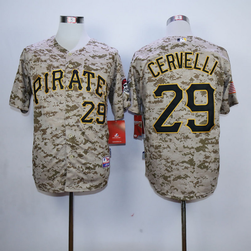 Men Pittsburgh Pirates #29 Cervelli Camo MLB Jerseys